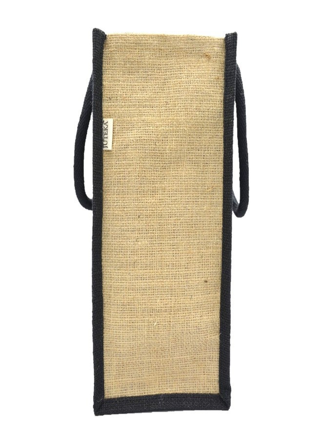 JUTEKA Multicolor spacious Jute Bag with Zipper Closure, Full Size Front Pocket and Large Handles… - Image 4